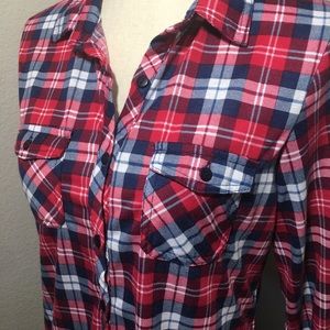 2 for $15 sale Passport plaid button down shirt